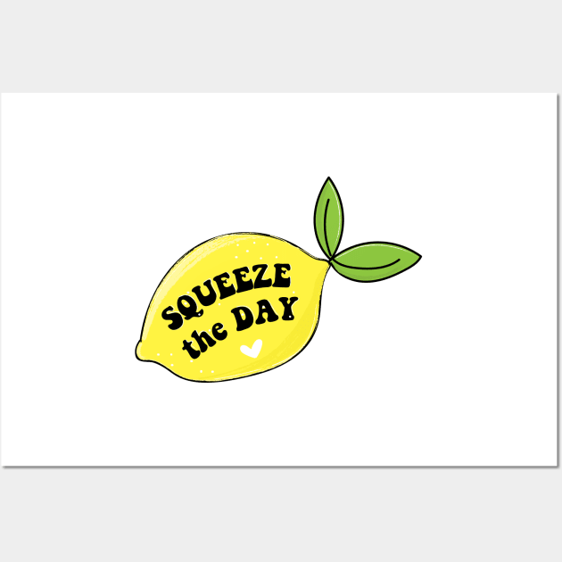 Squeeze the Day Lemon Wall Art by snowshade